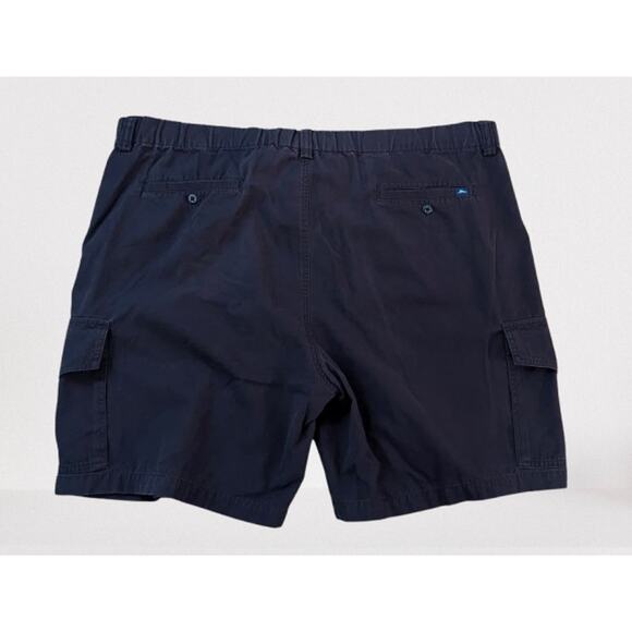 Men's TOMMY BAHAMA Navy Blue Shorts Relaxed Fit Stretch Waist Band Size XL - Picture 2 of 4